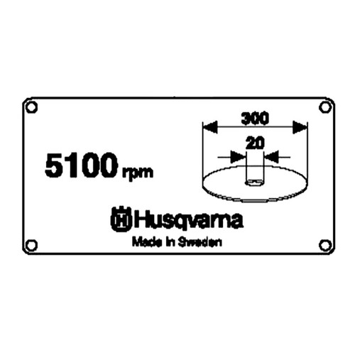 Husqvarna 506284103 - Label Husqv.350-25.4