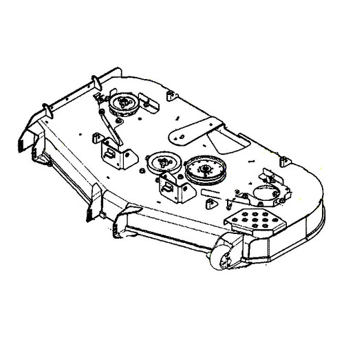 591359707 Husqvarna Deck W/Decals 54" 7 Ga Red OEM