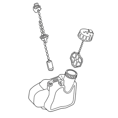 581337212 - Fuel Tank Assembly Black Cap - Husqvarna Genuine OEM Part