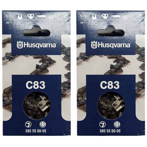 HUSQVARNA Chains - X -CUT C83 ,32"BAR, 105 DRIVE LINKS, .050"GAUGE, 3/8" - 2 PACK
