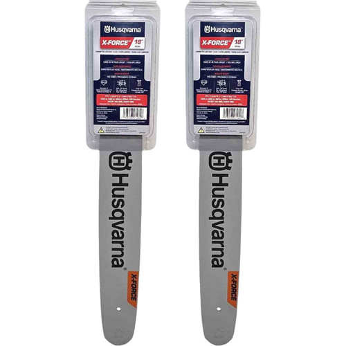 HUSQVARNA Guide Bar  - X -Force ,18"BAR, 72 DRIVE LINKS, .050"GAUGE, .325" PITCH - 2 PACK