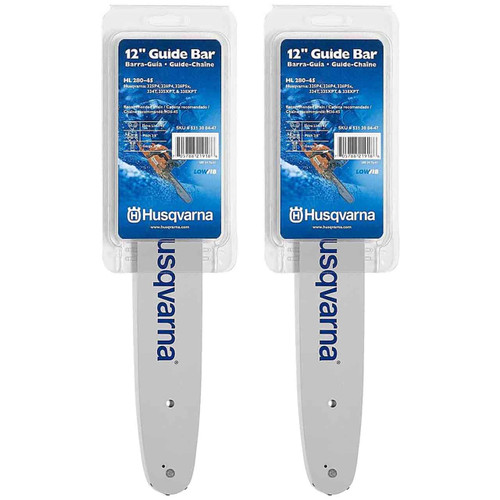 HUSQVARNA Guide Bar  - Laminated ,12"BAR, 45 DRIVE LINKS, .050"GAUGE, 3/8"   - 2 PACK