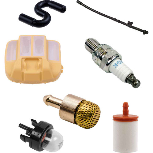 HUSQVARNA 550 XP AIR-OIL-FUEL FILTERS SPARK PLUG FUEL LINES PRIMER BULB KIT OEM