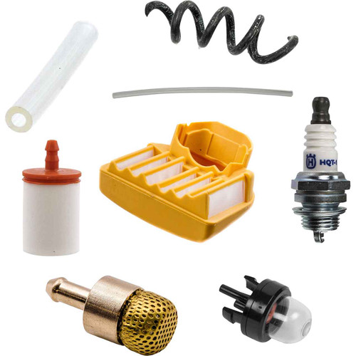 HUSQVARNA 460 AIR-OIL-FUEL FILTERS SPARK PLUG FUEL LINES PRIMER BULB KIT OEM