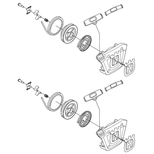 Husqvarna OEM RECOIL ASSEMBLY, 590 BLOWER 535512201 (2 Pack)