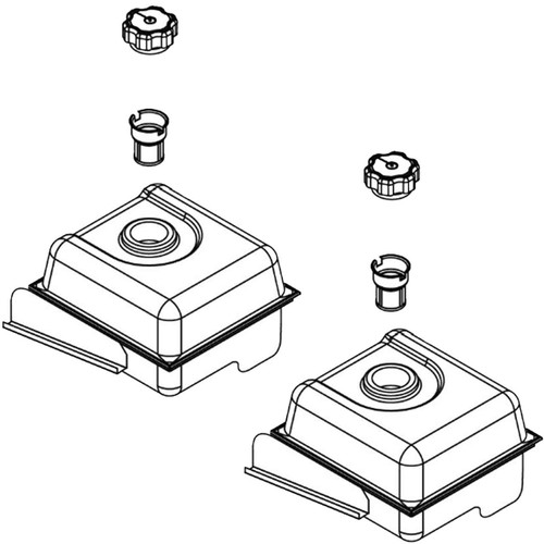 Husqvarna OEM FUEL TANK FUEL TANK ASSEMBLY- 597358001 (2 Pack)
