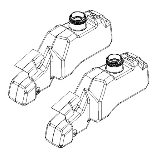 Husqvarna OEM FUEL TANK, RZ, 2.25" NECK, 202 531016704 (2 Pack)