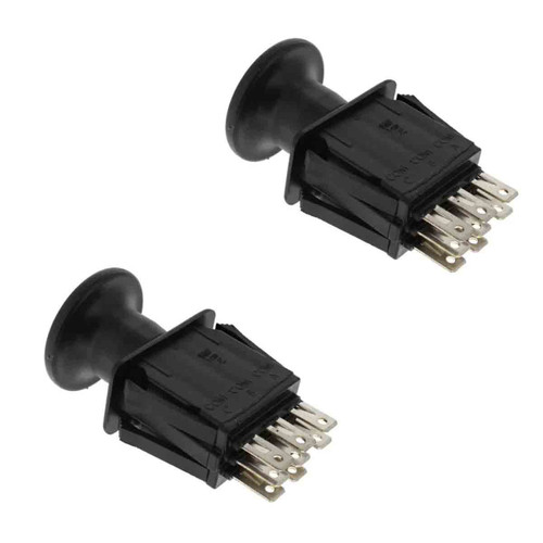Husqvarna OEM PTO SWITCH (8 TERMINAL, BLACK) 582107604 (2 Pack)