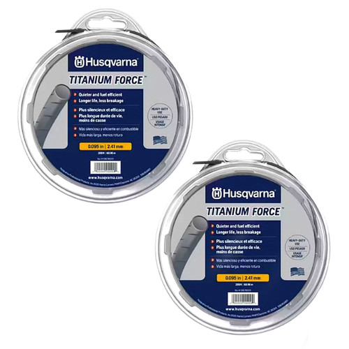 Husqvarna OEM TITANIUM FORCE .130 X 76' 529336901 (2 Pack)