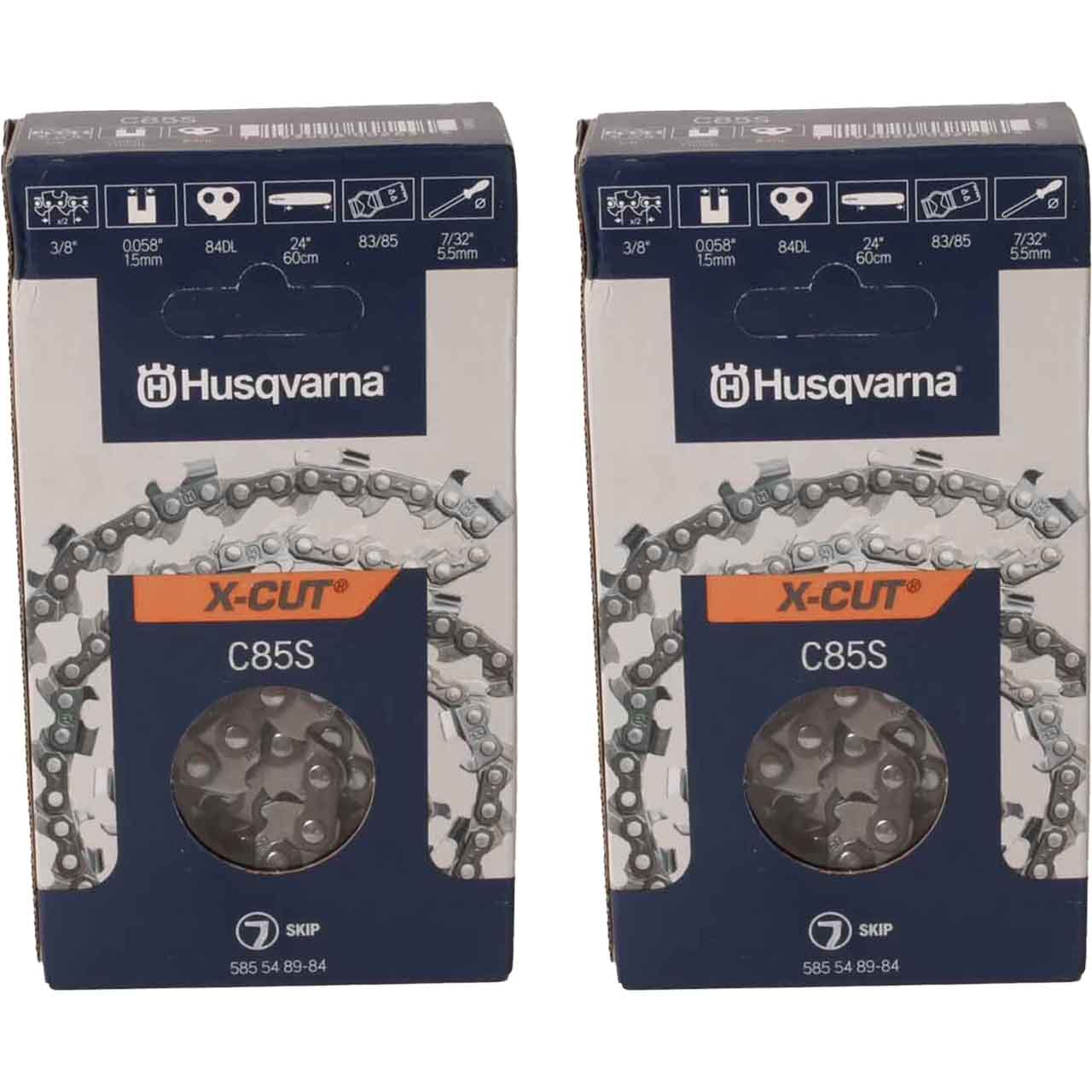Pack of 2 585548984-PK2 Husqvarna X-CUT C85S Chain 24