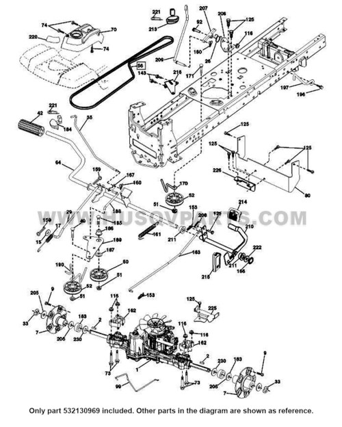 husqvarna lgt2654 drive belt diagram