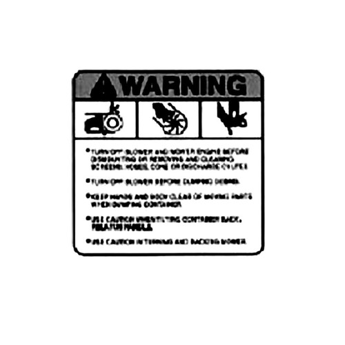 Husqvarna 599348819 - Decal Decal Warning Blower - Genuine Part