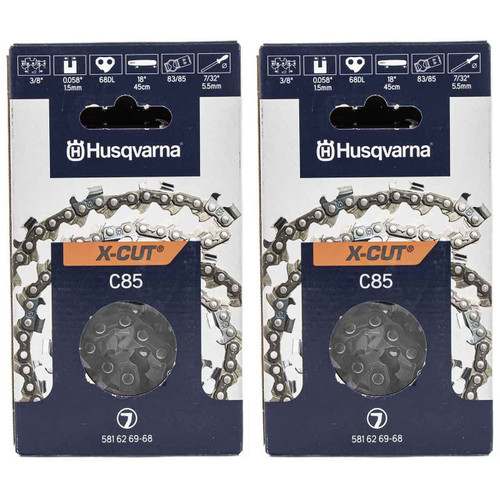 Pack of 2 581626968-PK2 Husqvarna X-CUT C85 Chain 18