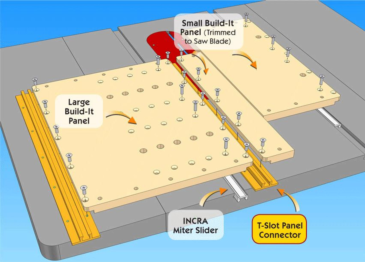 INCRA BuildIt TSlot Panel Connectors 18in Wood Workers