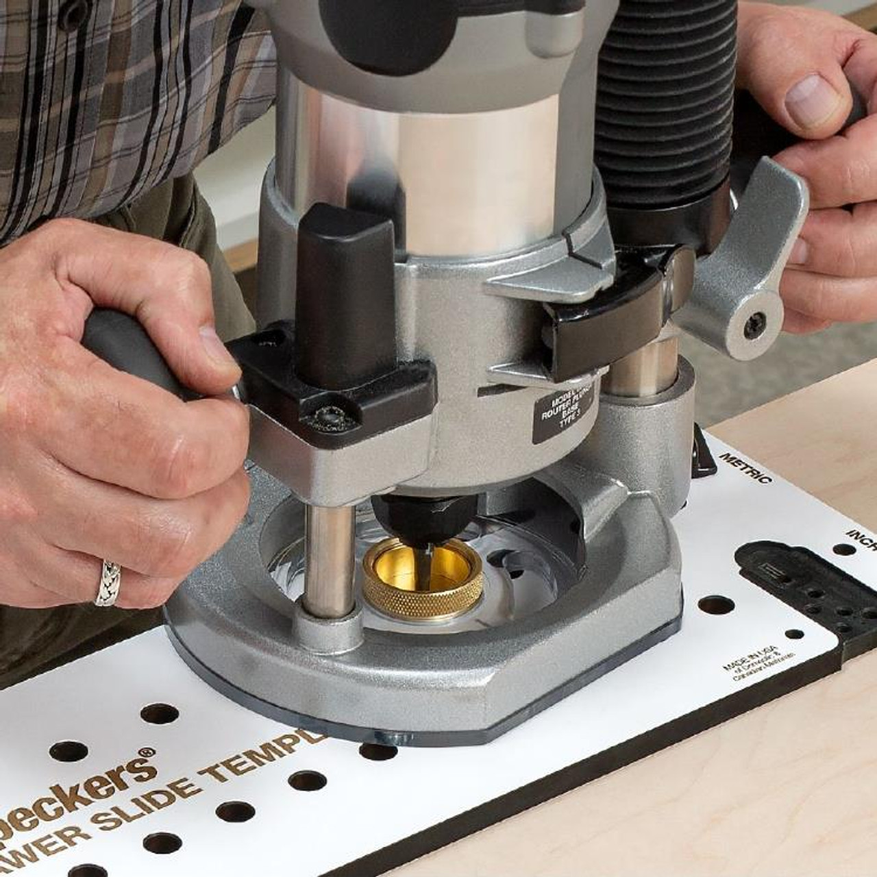 Woodpeckers Shelf Pin and Drawer Slide Template Standard Wood Workers Workshop