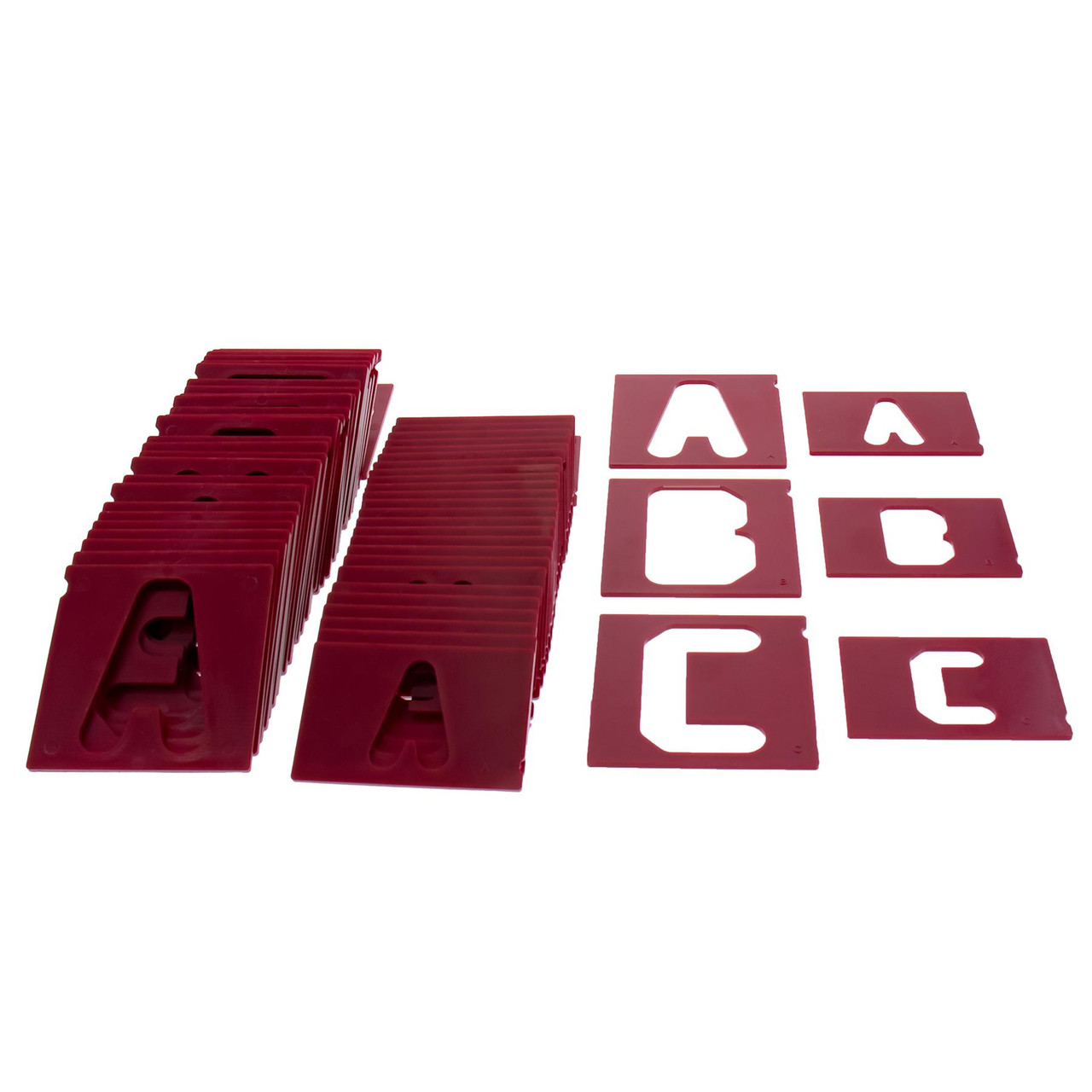 1-1/2″ AND 2-1/2″ Vertical Letter Template Set - Milescraft