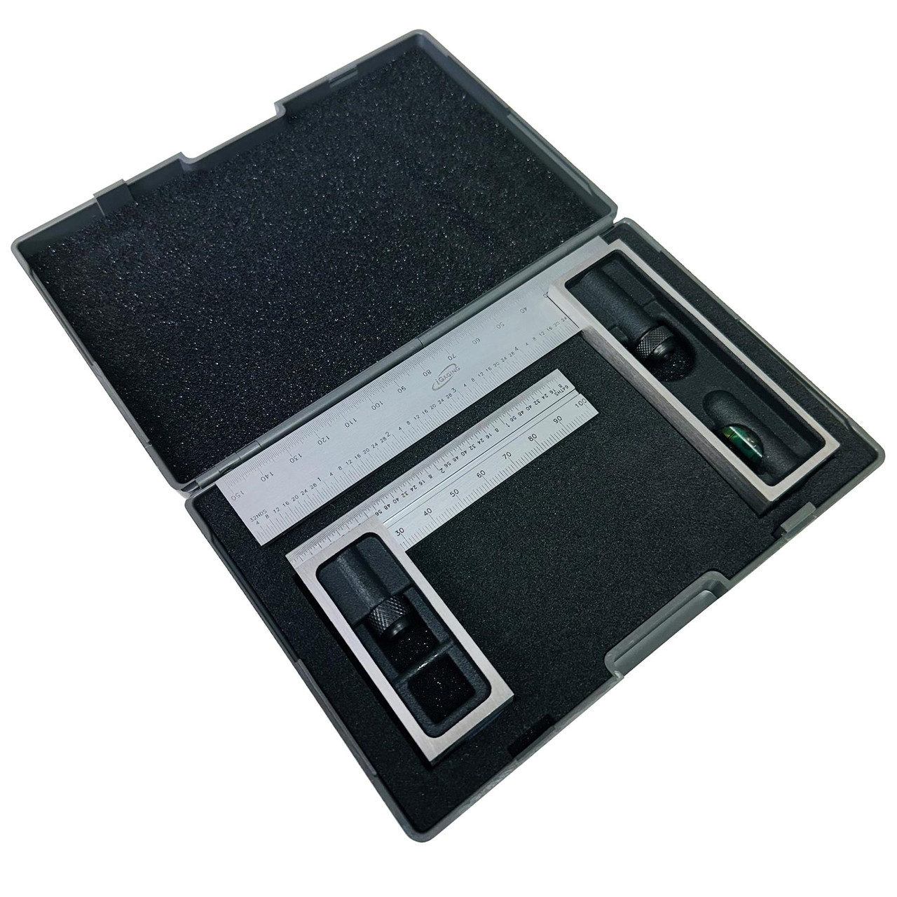 iGaging Precision Double Square Set 100mm 4 and 150mm 6 Dual Scale Wood Workers Workshop