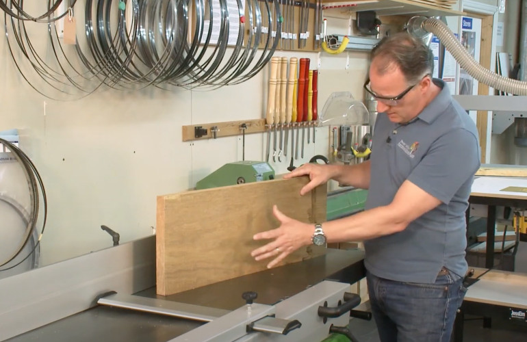 How to surface plane a twisted board safely on a Jointer Planer to