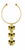 Komuya Floranía 24K Gold Plated Bronze Crystal Flower Statement Choker Handcrafted Colombian Necklace