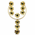 Komuya Floranía 24K Gold Plated Bronze Crystal Flower Statement Choker Handcrafted Colombian Necklace