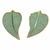 Komuya Hojas 24K Gold Plated Bronze Leaf Druzy Stud Earrings Handcrafted Colombian Artisan Jewelry
