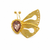 Komuya Morpho 24K Gold Plated Bronze Crystal Butterfly Earrings Handcrafted Colombian Artisan Drops