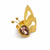 Komuya Morpho 24K Gold Plated Bronze Crystal Butterfly Ring Handcrafted Colombian Artisan Jewelry