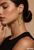 Komuya Gold Calla Lily Leaf Drop Earrings for Women 24K Gold Plated Bronze Dangle Earrings, Handmade Statement Jewelry