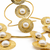 Komuya Alada 24K Gold Plated Bronze Wing-Brim Faux Pearl Cuff Bracelet Handcrafted Colombian Jewelry