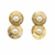 Komuya Alada 24K Gold Plated Bronze Wing-Brim Faux Pearl Earrings Handcrafted Colombian Artisan Drops