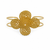 Komuya Origen 24K Gold Plated Bronze Twisted Flower Wire Cuff Bracelet Handcrafted Colombian Jewelry