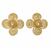 Komuya Origen 24K Gold Plated Bronze Twisted Flower Stud Earrings Handcrafted Colombian Artisan Jewelry