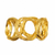 Komuya Alis 24K Gold Plated Bronze Woven Ring Cuff Bracelet Handcrafted Colombian Jewelry