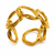 Komuya Alis 24K Gold Plated Bronze Woven Ring Cuff Bracelet Handcrafted Colombian Jewelry