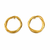 Komuya Alis 24K Gold Plated Bronze Woven Hoop Stud Earrings Handcrafted Colombian Jewelry