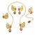 Komuya Morpho 24K Gold Plated Bronze Crystal Butterfly Statement Choker Handcrafted Colombian Necklace