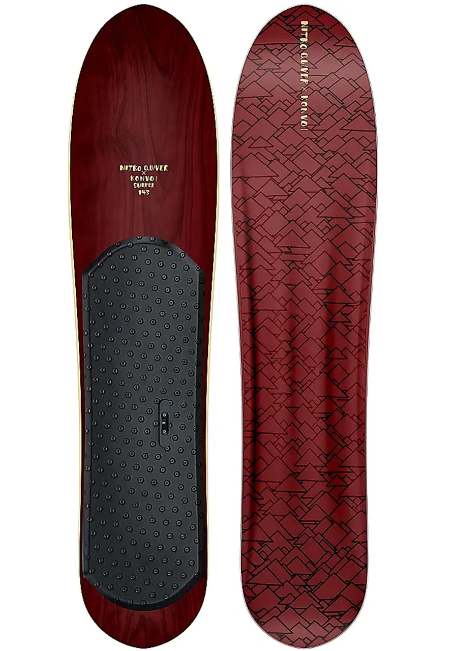 Nitro Nitro X Konvoi Men's Snowboards Surfer BRD '24, Powdersurfing, All-Round Surfshape For Beginners And Advanced Users
