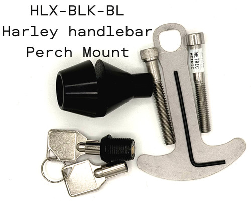 Black Harley helmet lock w/black lock