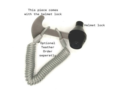 Helmet lock teather