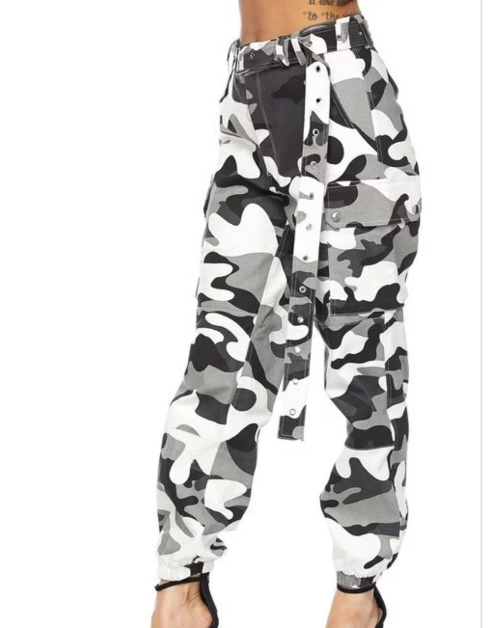 snow camo joggers