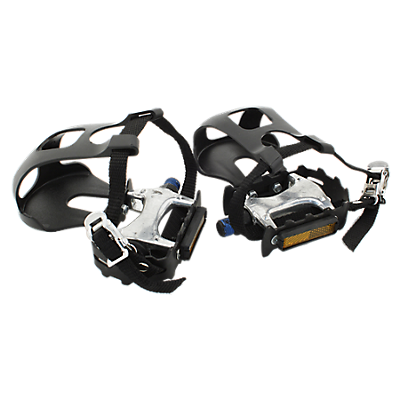Bike Pedal Set with Toe Cages and Straps, 9/16"