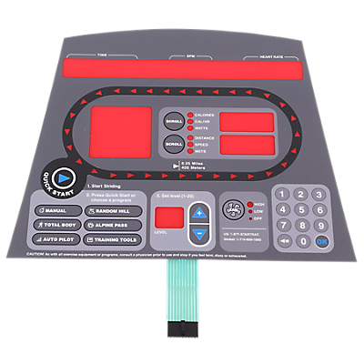 Display Overlay and Keypad, Star Trac 6100/6200 Crosstrainers