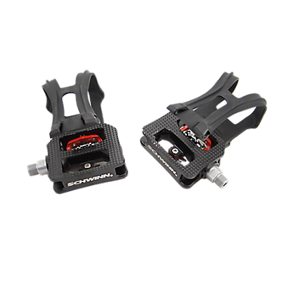 Bike Pedals &amp; Toe Clip Set
