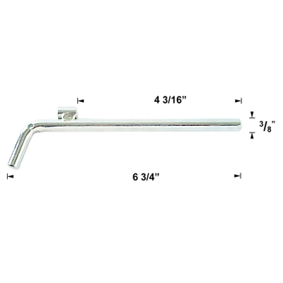 Selector Pin, 3/8" Diameter, 6 3/4" Overall Length For 20Lb Plate