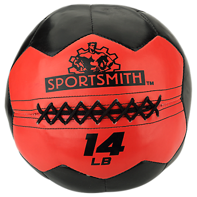 Sportsmith Soft Medicine Ball, 14lb, Red and Black