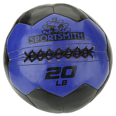 Sportsmith Soft Medicine Ball, 20lb, Blue and Black