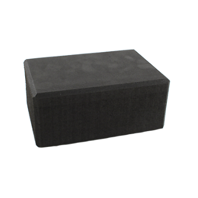 Eco Foam Yoga Block, 4" x 6" x 9", Each, Black