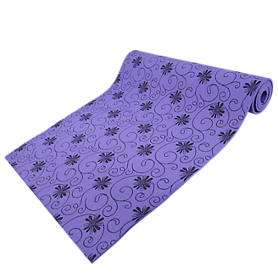 Eco Yoga Mat, Gaia® Foam, 24" x 72" x 6mm, Purple Print