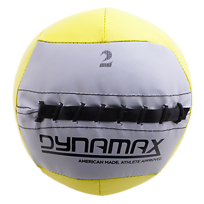 DynaMax Soft Mini Medicine Ball, 2Lb, Yellow w/Gray Label