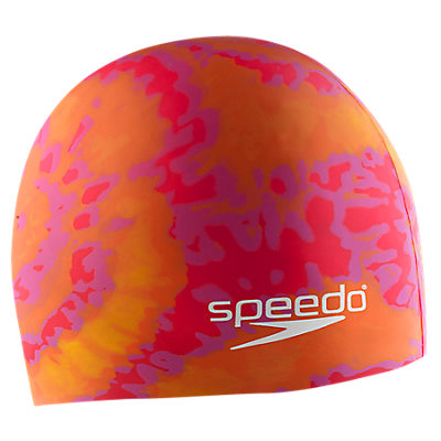 Swim Cap, Cosmic Explosion, Pink/Orange